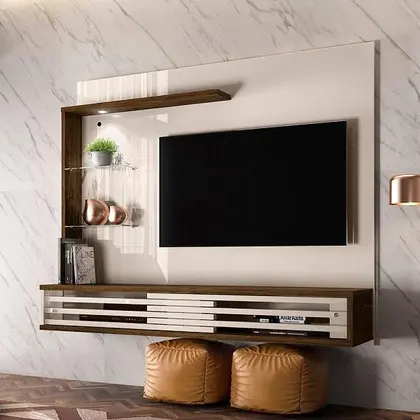 Painel Bancada para Tv até 50'' Led 2 Portas Suspensa Frizz Select
