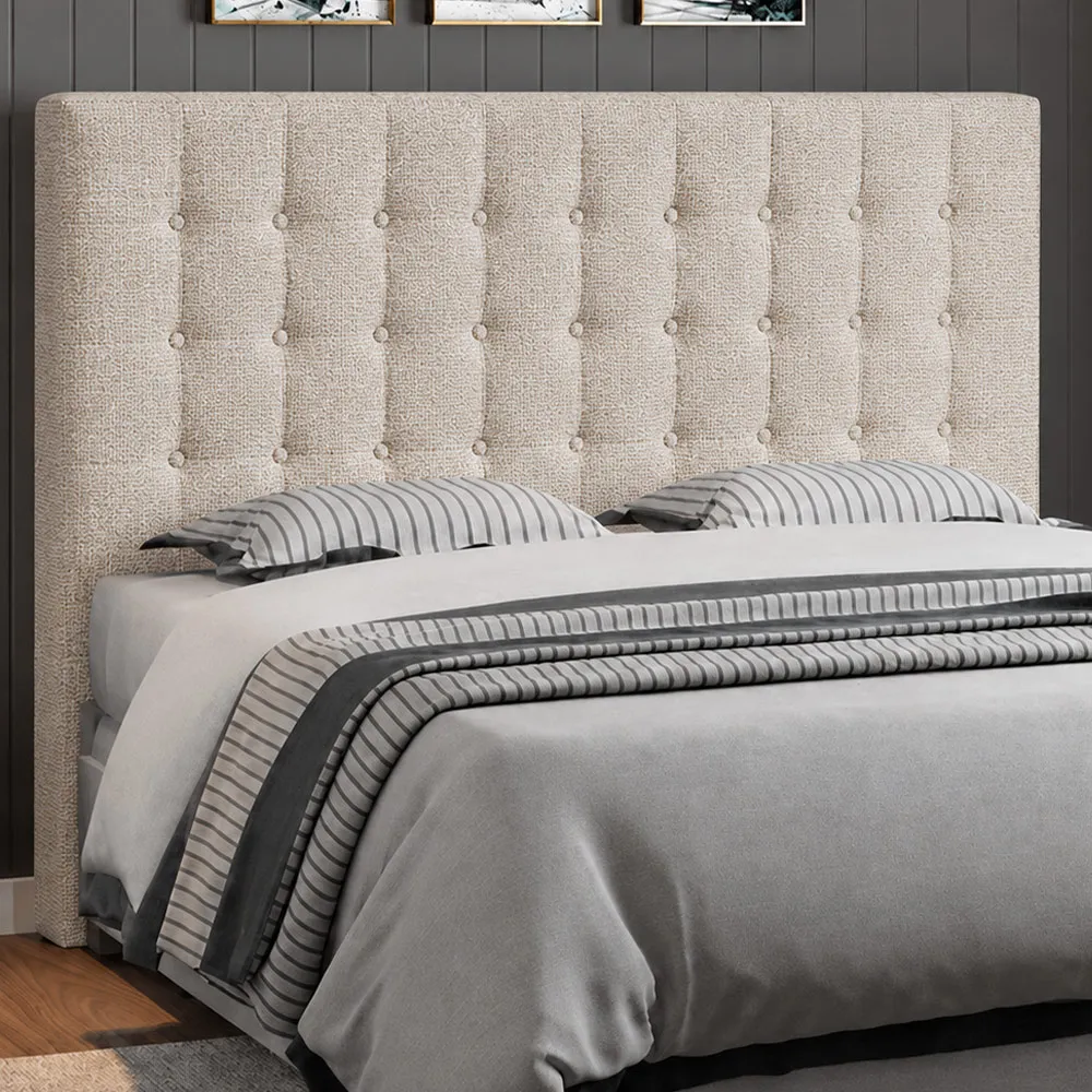 Cabeceira Cama Box  Linho quadrado Casal 1,60m